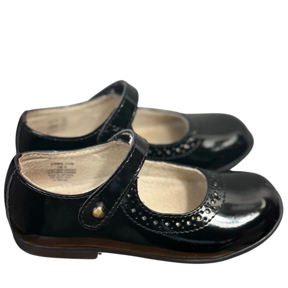 FootMates Emma Black patent leather Kids Mary Jane Shoes